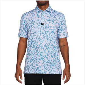 Bad Birdie Air Drop Polo Golf Size Medium Blue